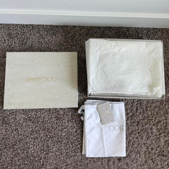 NIB AUTHENTIC Jimmy Choo Deedee 125 Suede Platform Sandal. Size 37 - Picture 8 of 8